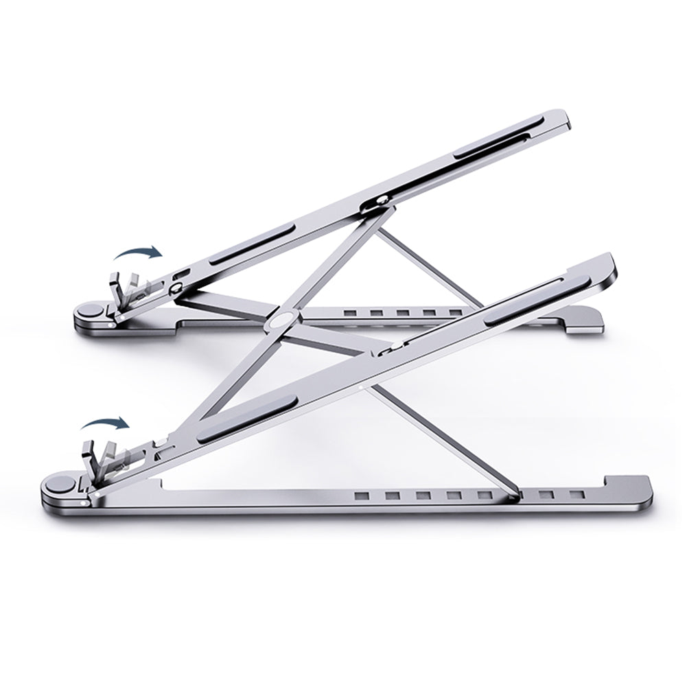 Portable Foldable Laptop Stand - Aluminum, Multi-Height - side view