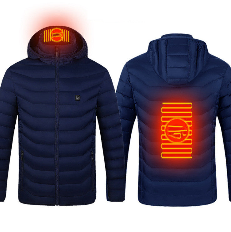 USB Heated Jacket for Men - Electric Thermal Coat - front view