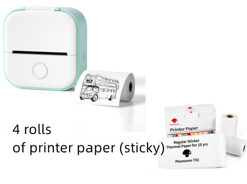 Mini Bluetooth Label & Photo Printer - Portable Thermal - size chart