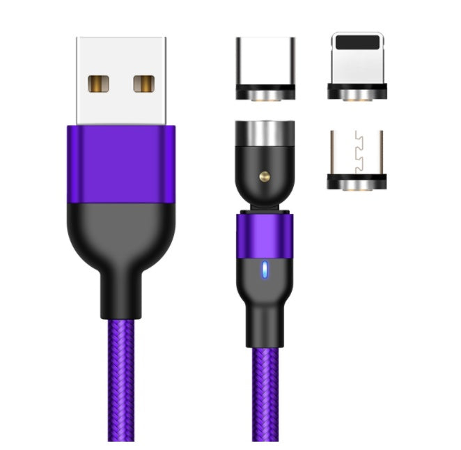 360° Rotating Magnetic USB-C Charging Cable - Fast Charge - close-up detail
