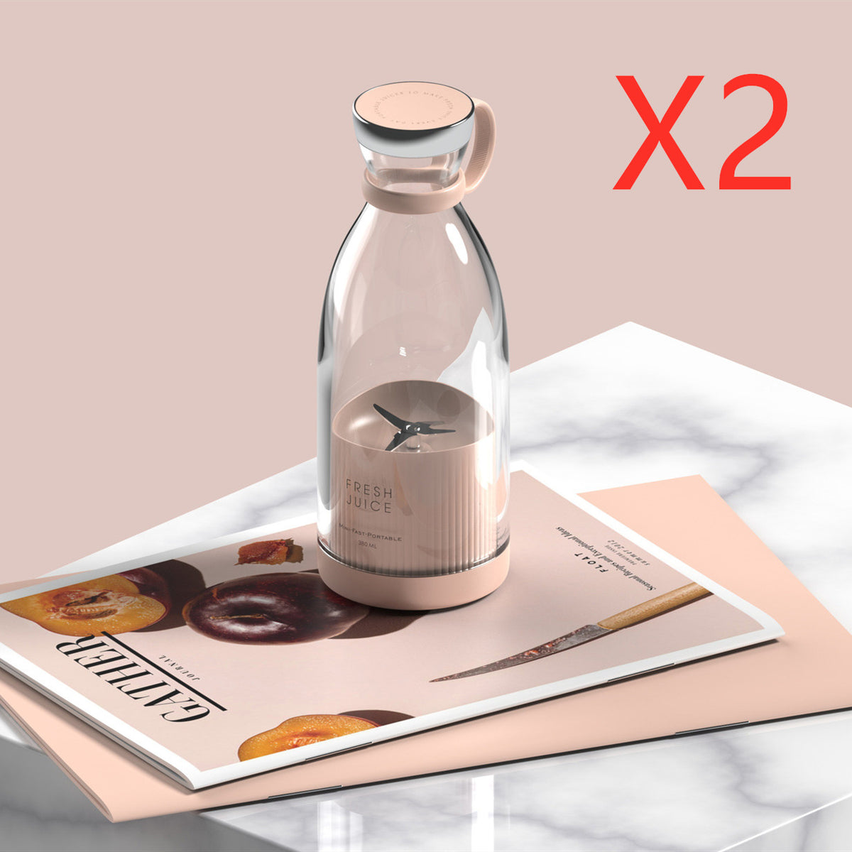 Portable USB Rechargeable Blender - 350ml Juicer Cup - front view