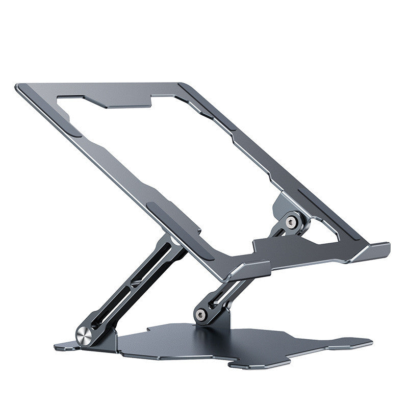 Adjustable Aluminum Laptop Stand - Ergonomic Riser, Multi-Angle - back view