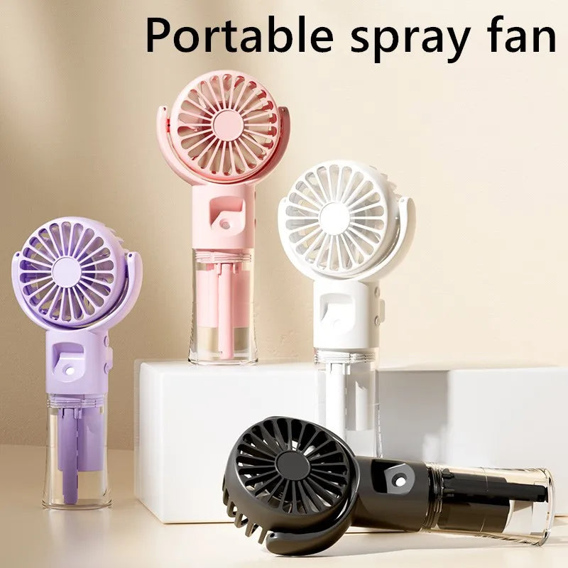 Handheld Mist Spray Fan - 4-Speed USB Cooling Fan - size chart