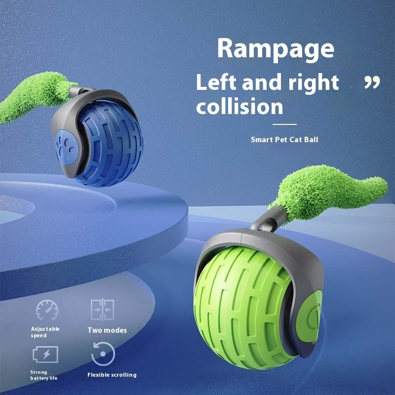 Interactive Rolling Ball Cat Toy - USB Rechargeable - lifestyle photo