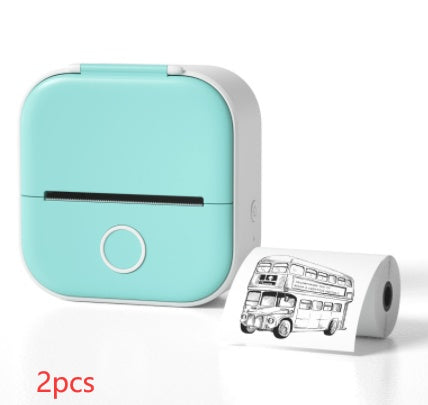 Mini Bluetooth Label & Photo Printer - Portable Thermal - front view
