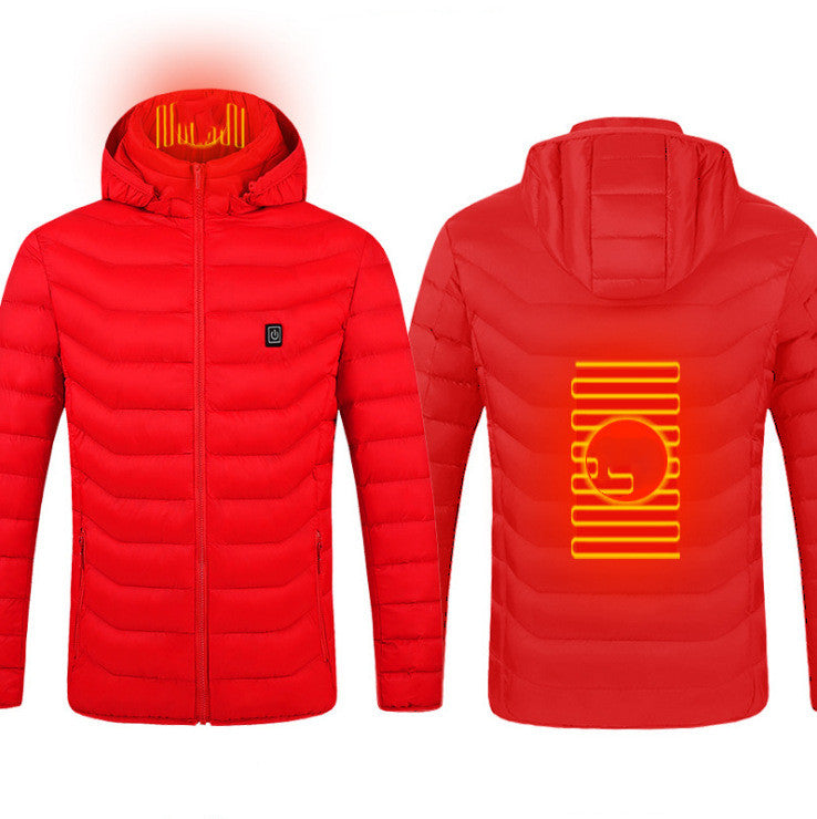 USB Heated Jacket for Men - Electric Thermal Coat - side view
