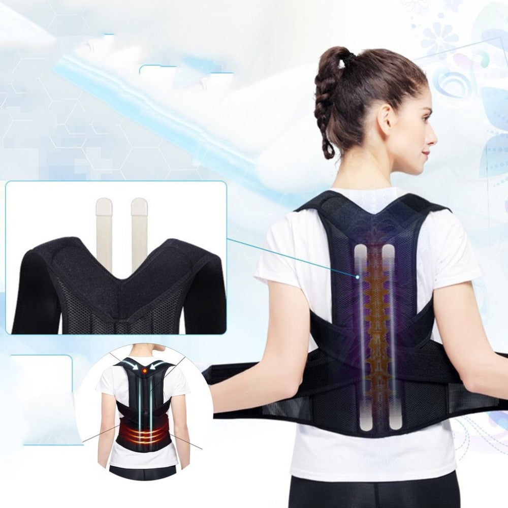 Adjustable Posture Corrector Back Brace - Scoliosis & Slouch Support - close-up detail