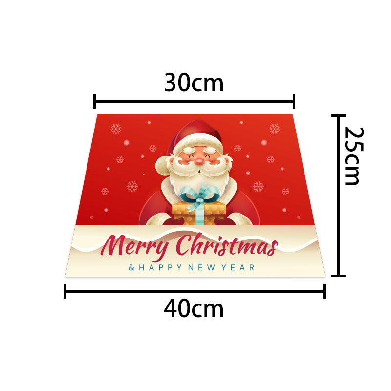 Christmas Tree Skirt - Festive Holiday Decoration - back view