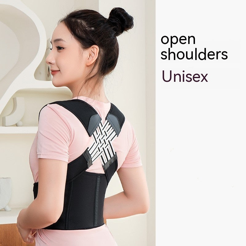 Unisex Posture Corrector Brace - Chest Lift & Anti-Humpback - in use