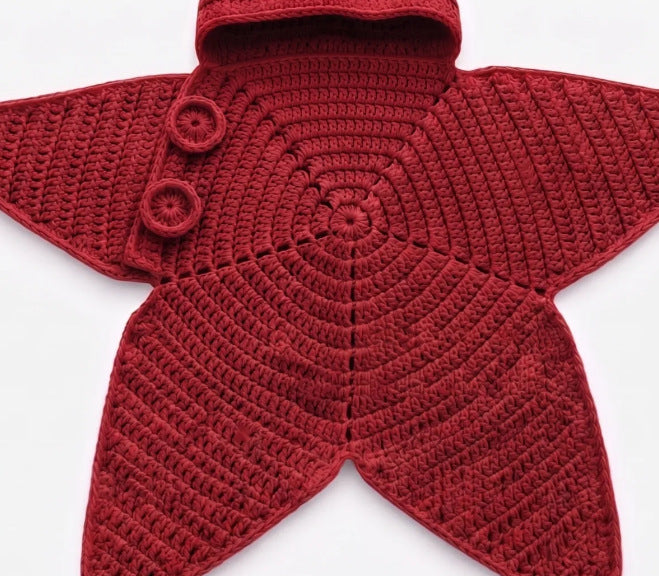 Star-Shaped Hooded Baby Romper - Newborn Sleeping Bag - feature close-up