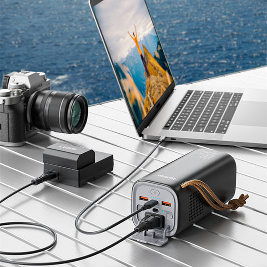 High-Capacity Emergency Power Bank - Outdoor & Backup Supply - Black PD20W Charger - front view