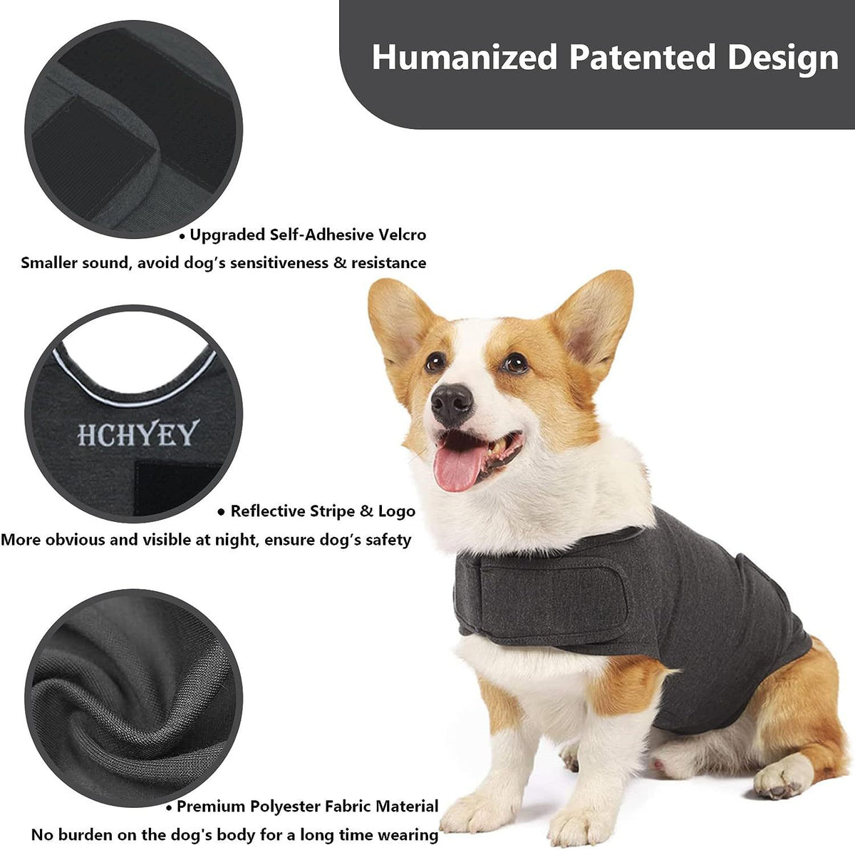 Dog Anxiety Vest - Breathable Thunder Jacket for Storm & Stress - size chart