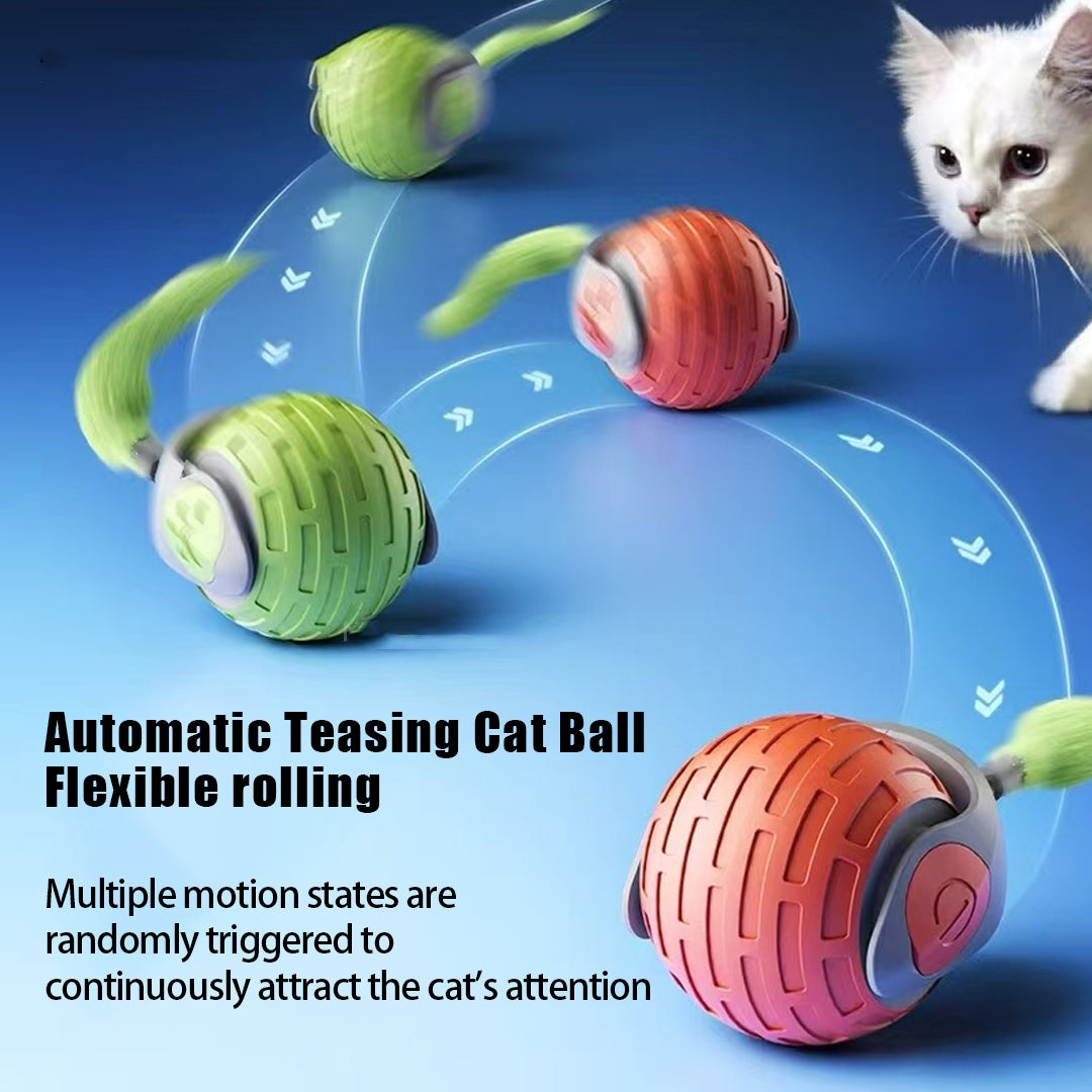 Interactive Rolling Ball Cat Toy - USB Rechargeable - color options