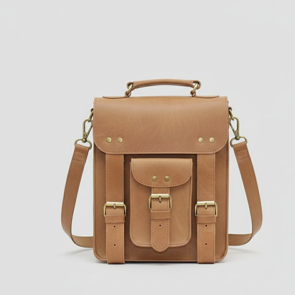 Cow leather crossbody rider bag 