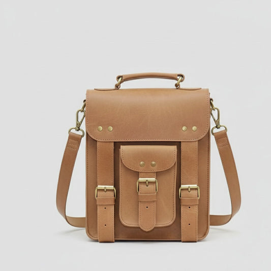 Cow leather crossbody rider bag 