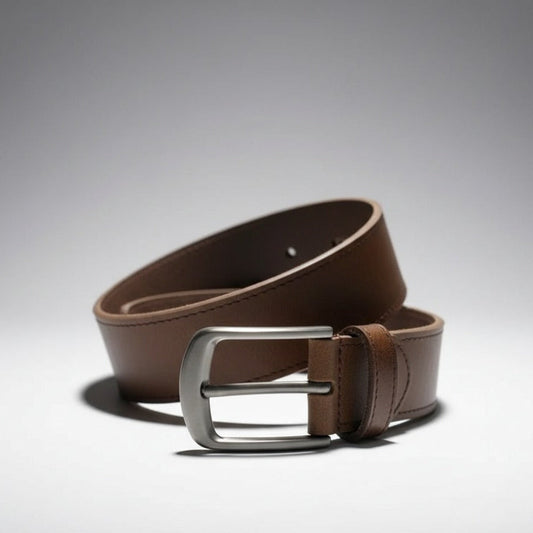 Mocha brown men’s leather belt 