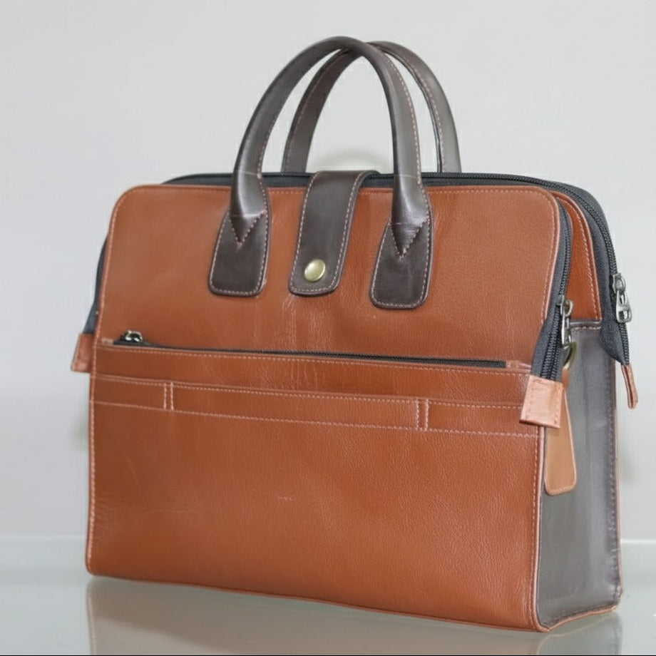 Smart Genuine Leather File Bag