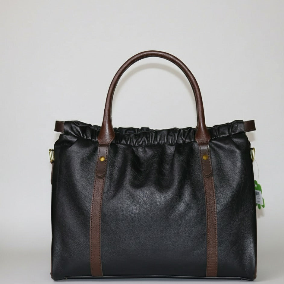 Luxe Carryall Genuine Leather Tote