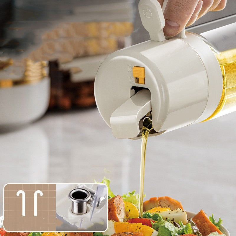 2-in-1 Oil Sprayer & Pourer Bottle - BBQ & Cooking Mister - back view
