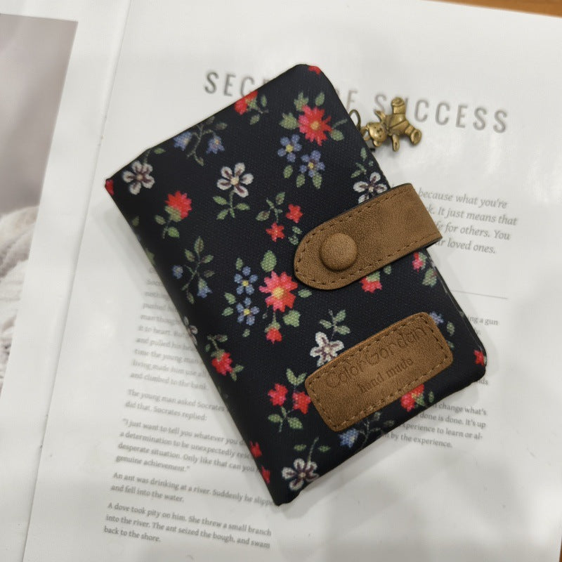 Tri-Fold Multi-Card Wallet - Printed Design - in use