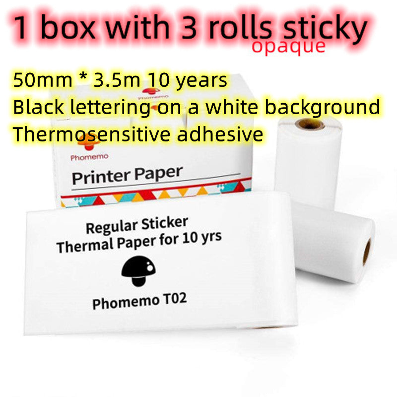 Mini Bluetooth Label & Photo Printer - Portable Thermal - back view