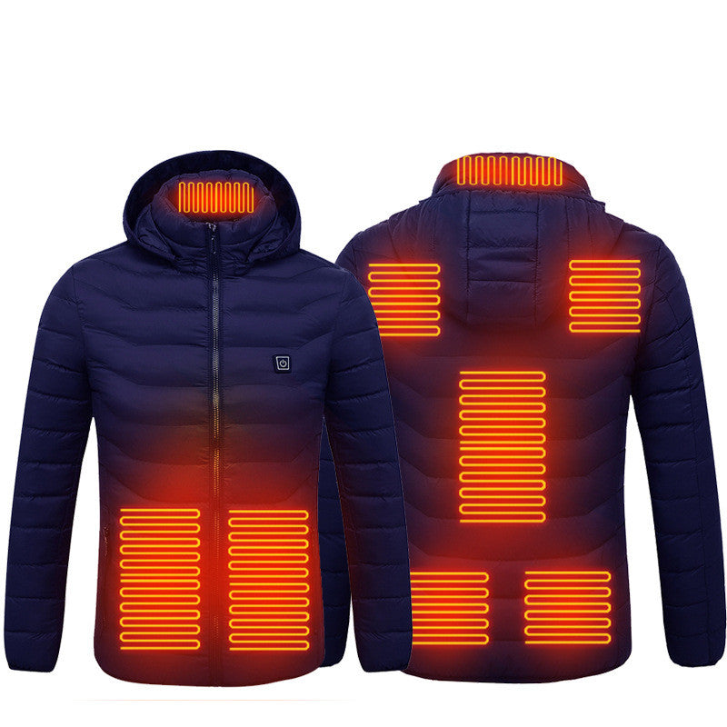 USB Heated Jacket for Men - Electric Thermal Coat - close-up detail