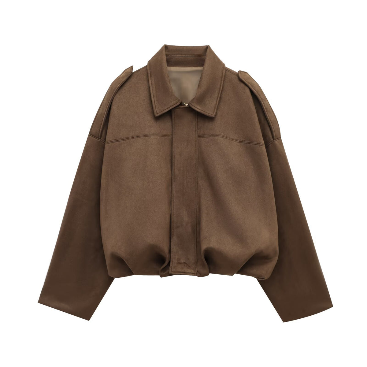Men's Faux Suede Pilot Jacket - Casual Zip-Up Coat - lifestyle photo