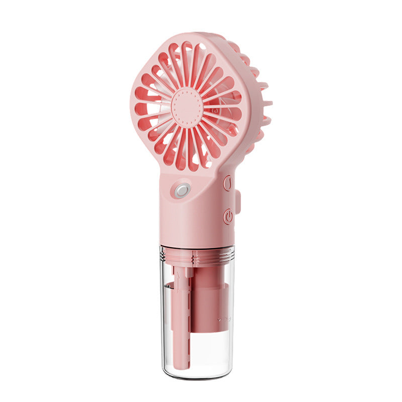 Handheld Mist Spray Fan - 4-Speed USB Cooling Fan - close-up detail