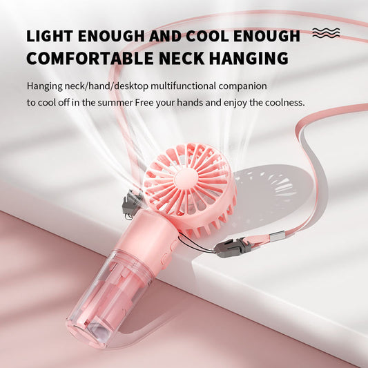 Handheld Mist Spray Fan - 4-Speed USB Cooling Fan - lifestyle photo