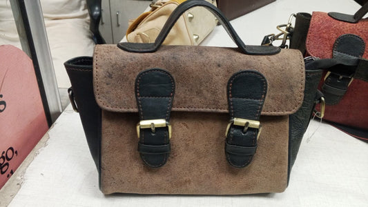 Women's Elegant Full-Grain Cowhide Leather Flap Bag | Work & Casual | Handcrafted