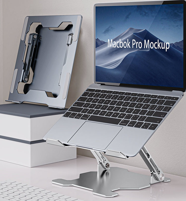 Adjustable Aluminum Laptop Stand - Ergonomic Riser, Multi-Angle - packaging