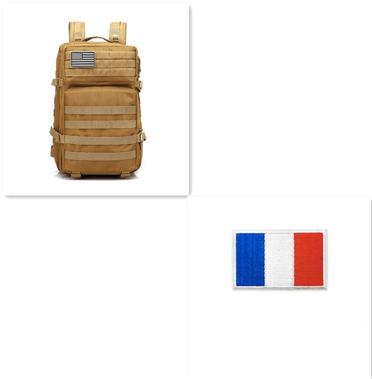 Tactical Camo Travel Backpack - Rugged Outdoor & Sports Bag - close-up detail