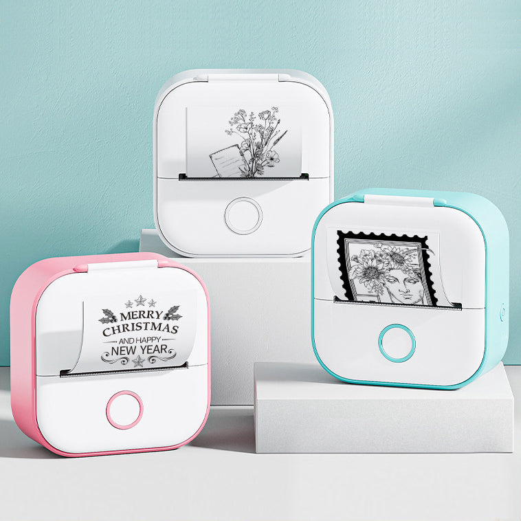 Mini Bluetooth Label & Photo Printer - Portable Thermal - size chart