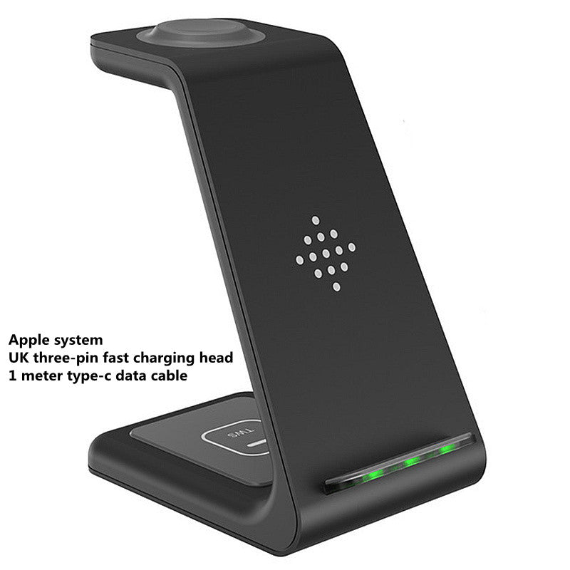 3-in-1 Wireless Charging Station - Phone, Watch & Earbuds Dock - back view