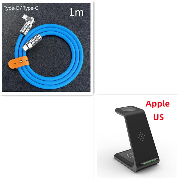 3-in-1 Wireless Charging Station - Phone, Watch & Earbuds Dock - front view