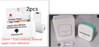 Mini Bluetooth Label & Photo Printer - Portable Thermal - front view