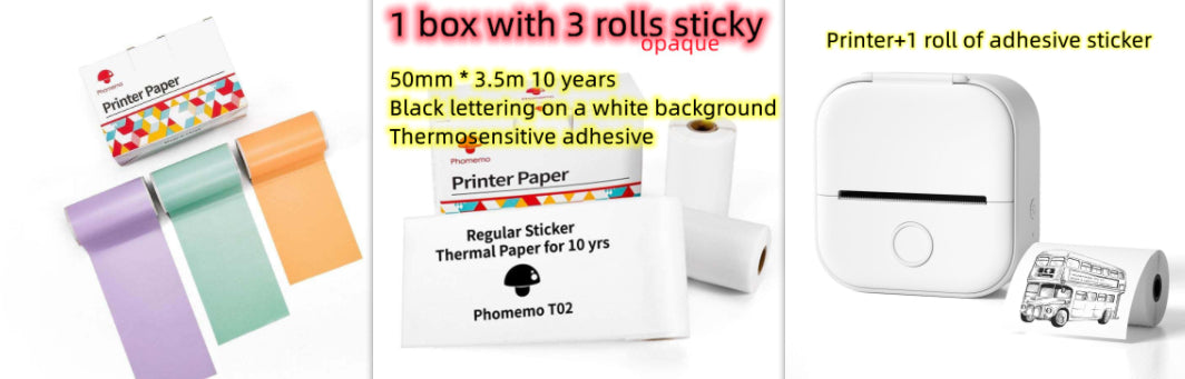 Mini Bluetooth Label & Photo Printer - Portable Thermal - close-up detail