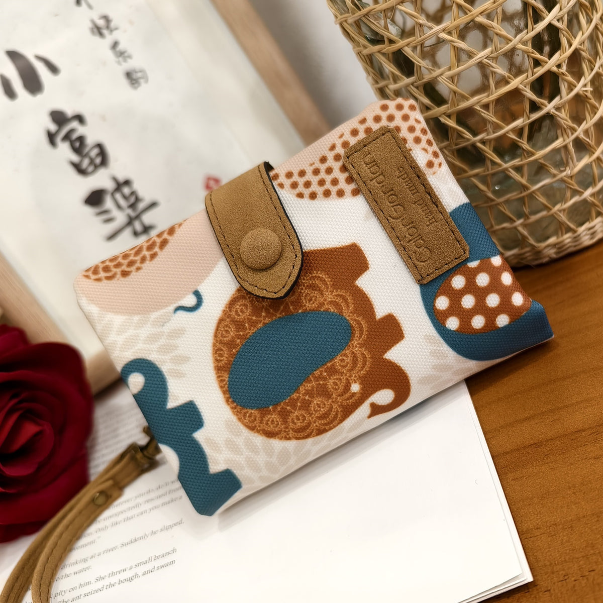Tri-Fold Multi-Card Wallet - Printed Design - front view