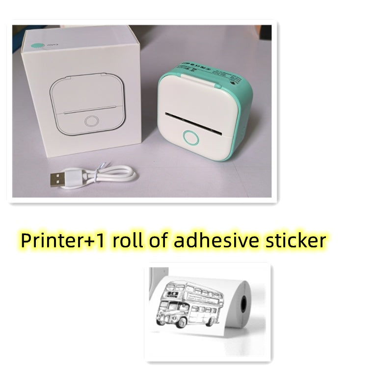 Mini Bluetooth Label & Photo Printer - Portable Thermal - color options