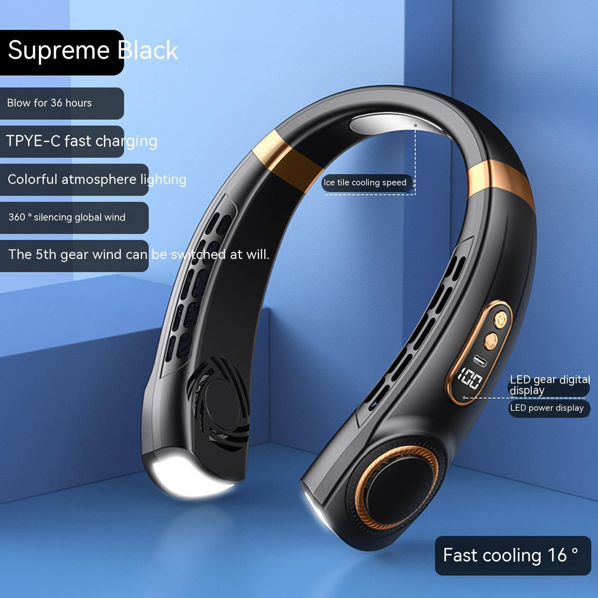 Hands-Free Neck Fan - Portable Personal Cooling Device - color options