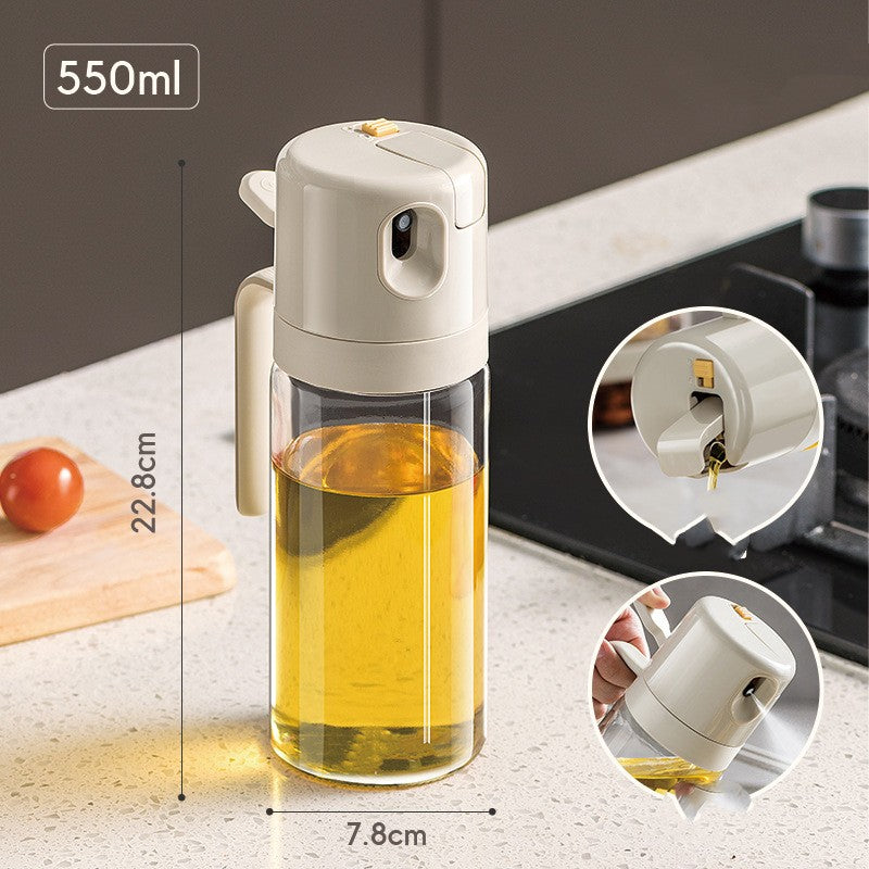 2-in-1 Oil Sprayer & Pourer Bottle - BBQ & Cooking Mister - side view