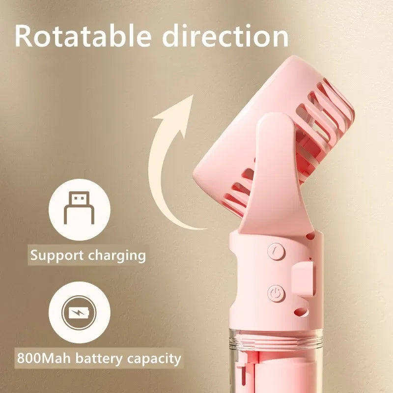 Handheld Mist Spray Fan - 4-Speed USB Cooling Fan - packaging