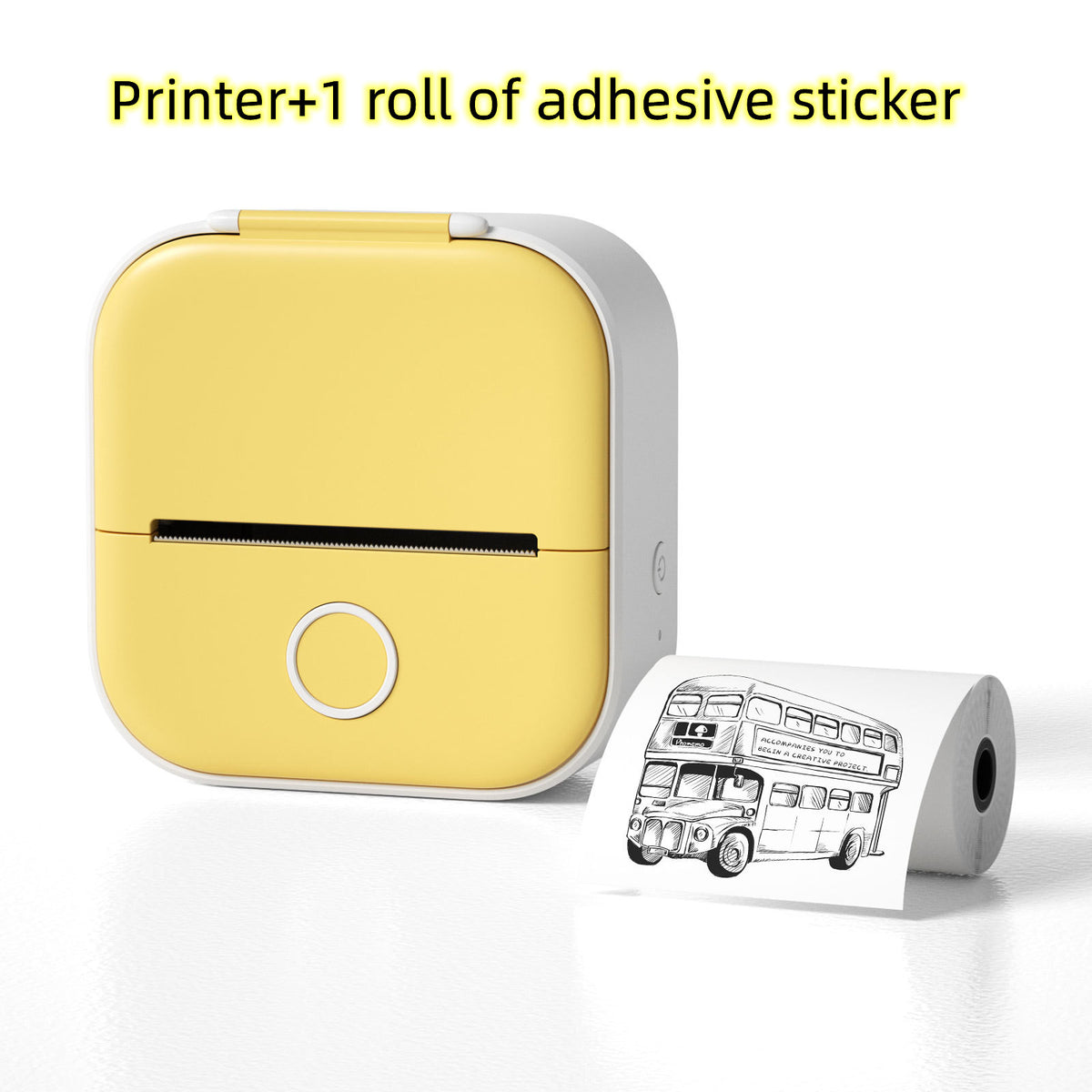 Mini Bluetooth Label & Photo Printer - Portable Thermal - color options