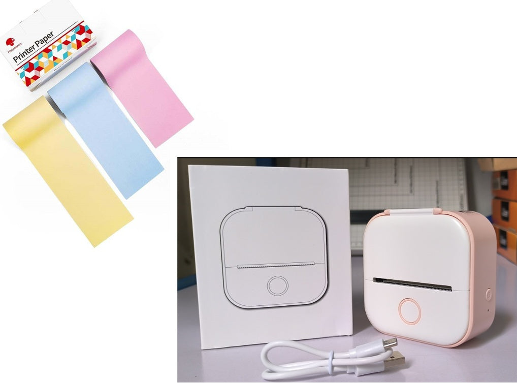 Mini Bluetooth Label & Photo Printer - Portable Thermal - front view